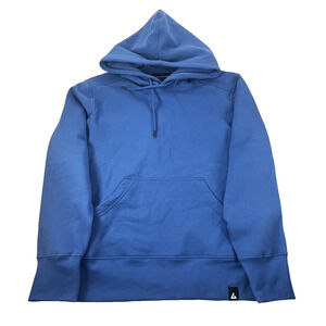 American Giant Mens Classic Pullover Hoodie Sweatshirt L Bright Cobalt Heavy